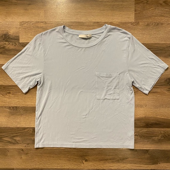 Aritzia Tops - Aritzia Wilfred Light Blue Pocket T Shirt